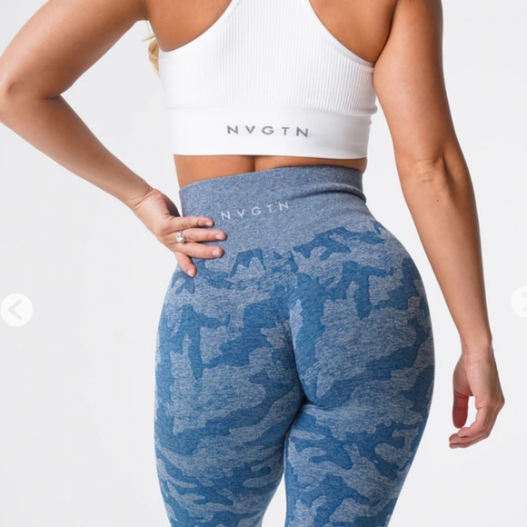 NVGTN Camo Seamless Legging Slate Blue NWT